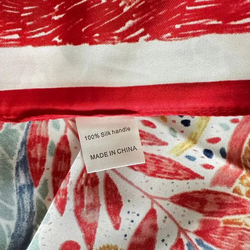Vibrant Watercolor Flower Paradise Silk Scarf